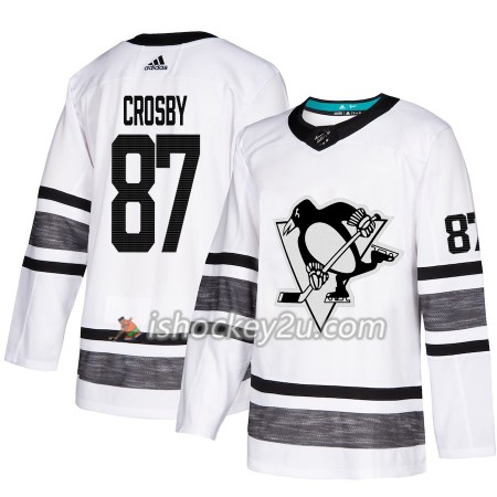 Mænd NHL Pittsburgh Penguins Trøje Sidney Crosby 87 Hvid 2019 All-Star Adidas Authentic